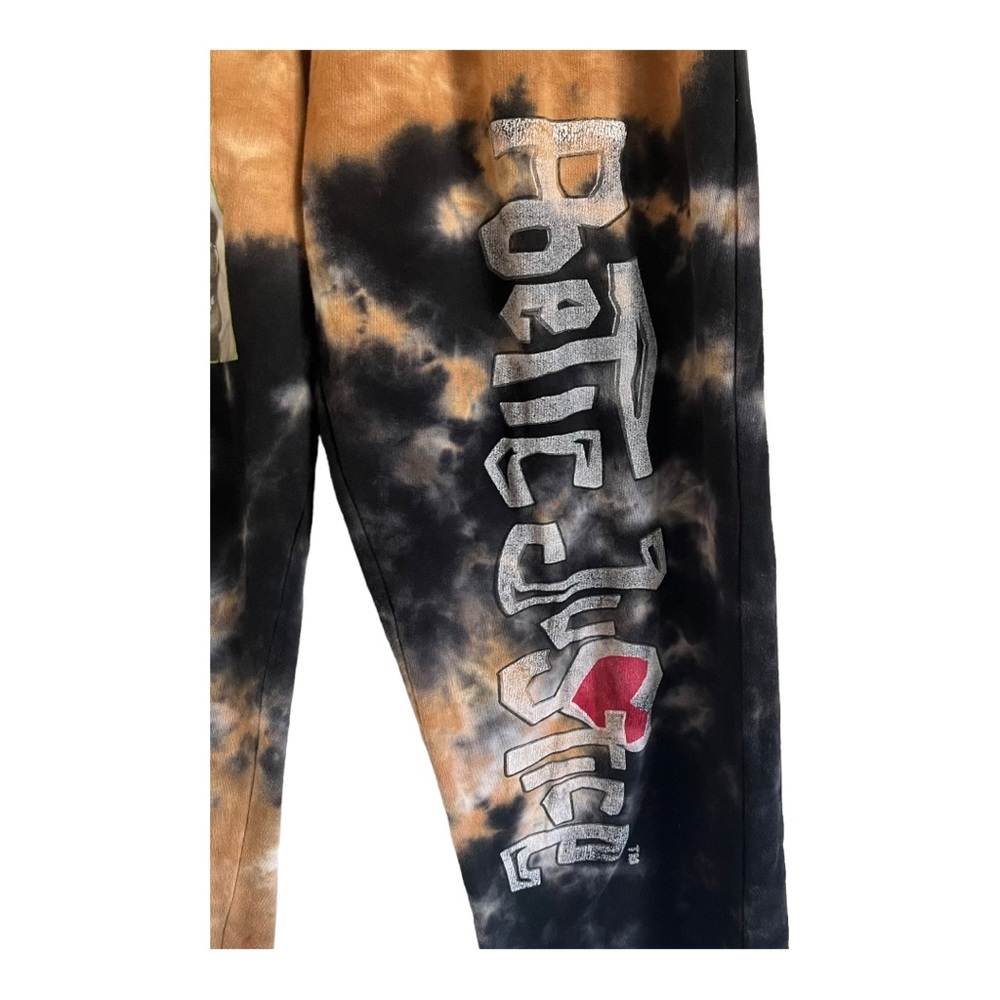 Poetic Justice Mens Tupac Hip Hop Print Tie Dye Joggers Sweat Pant Size M - Picture 8 of 11